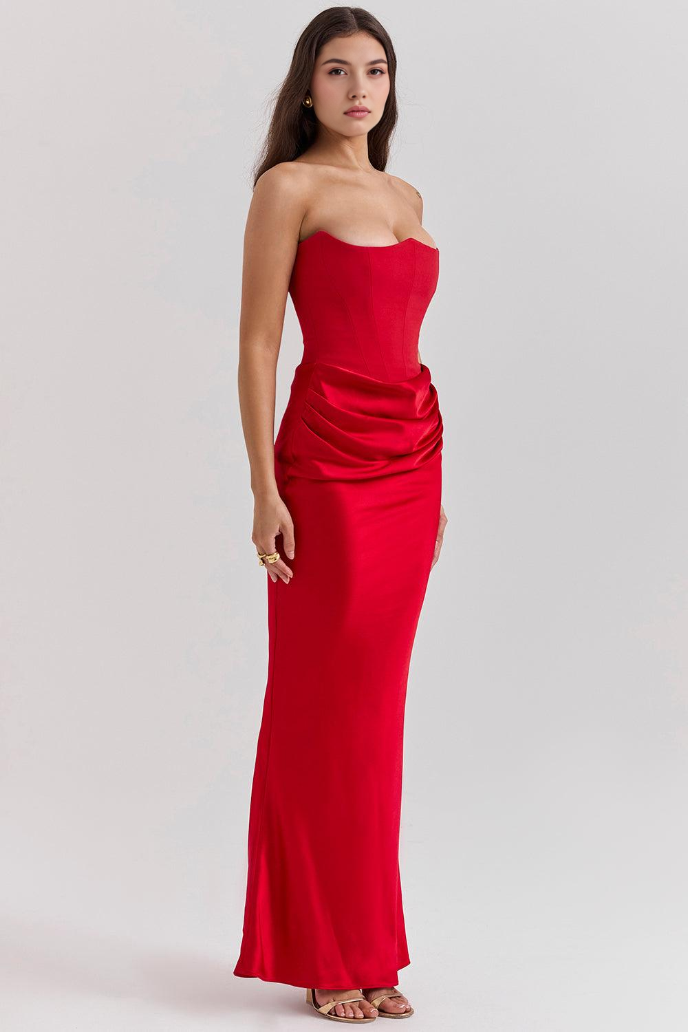 Sukienka Serene – Elegancja w Satynie