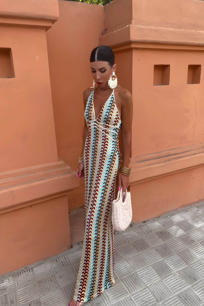 Solena™ | Boho maxi sukienka z odkrytymi plecami