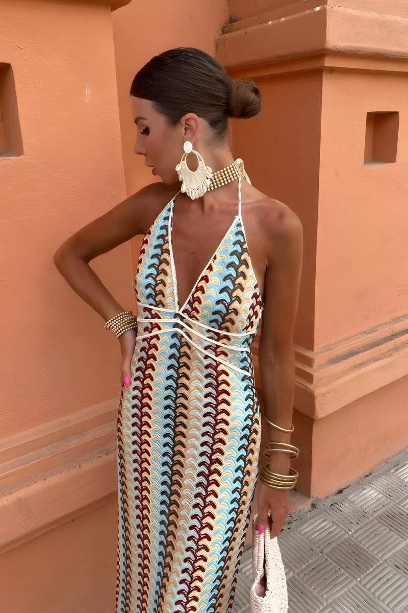 Solena™ | Boho maxi sukienka z odkrytymi plecami