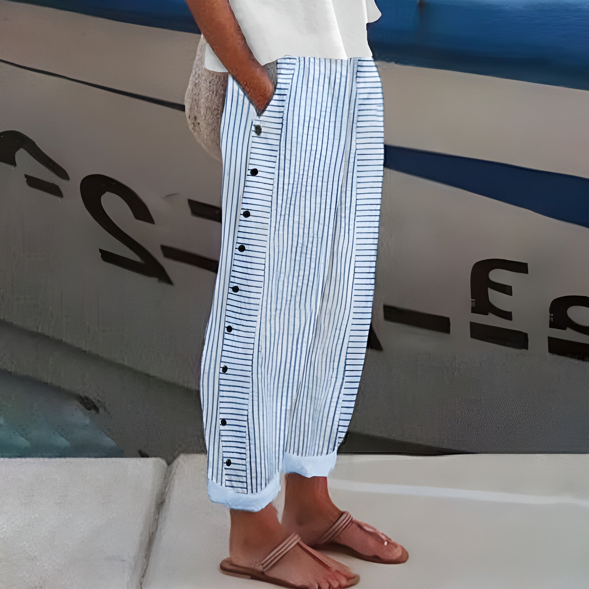 Sandrine™ | Spodnie lniane