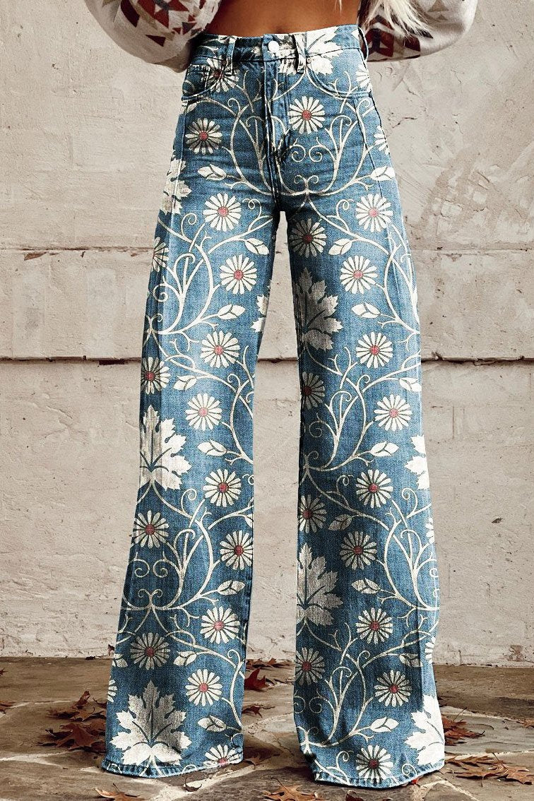 Cicha Klasa | Urokliwe Boho Vintage Spodnie dla Eleganckiego Stylu