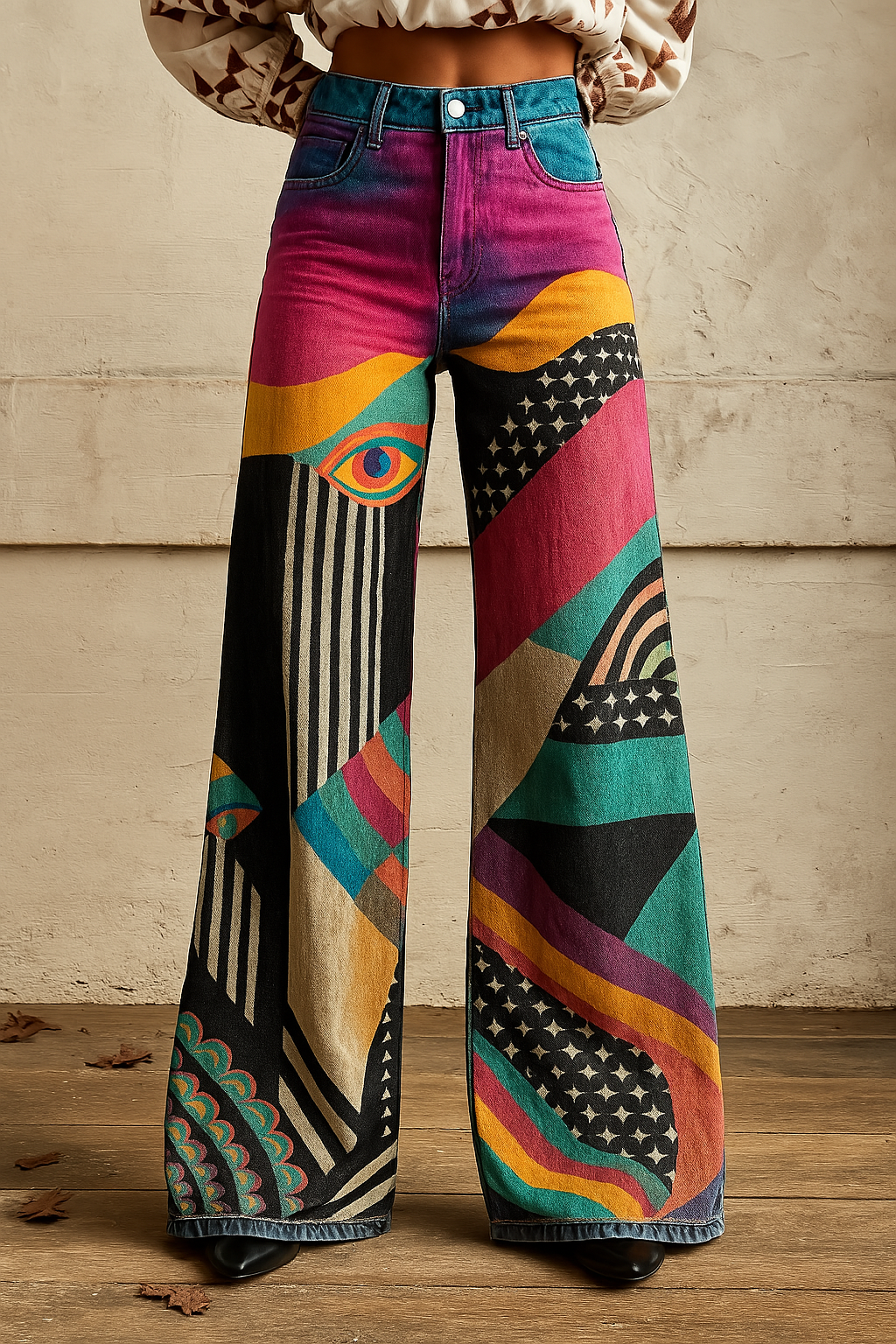 Cicha Klasa | Eleganckie Boho Vintage Spodnie na Modny Look