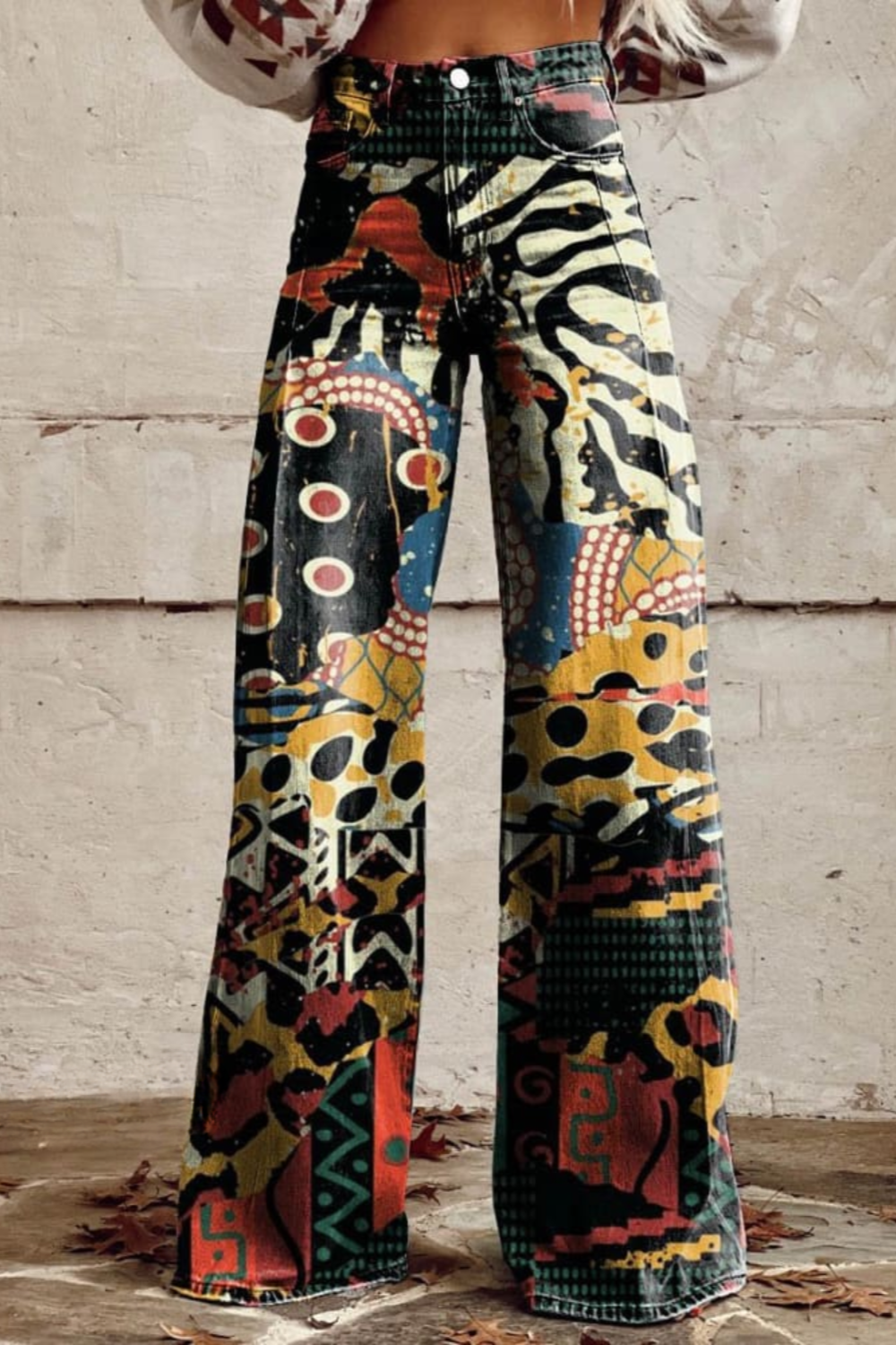Cicha Klasa | Stylowe Szerokie Spodnie w Boho Vintage