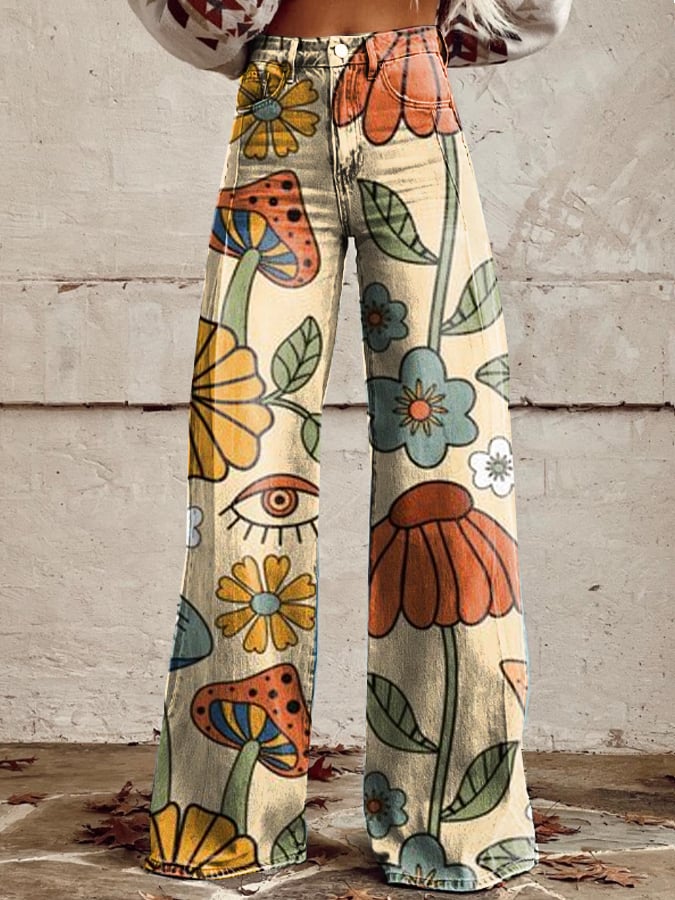 Cicha Klasa | Eleganckie Boho Vintage Spodnie w Stylu