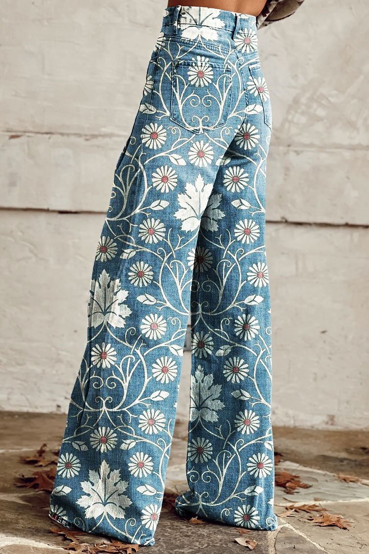 Cicha Klasa | Urokliwe Boho Vintage Spodnie dla Eleganckiego Stylu