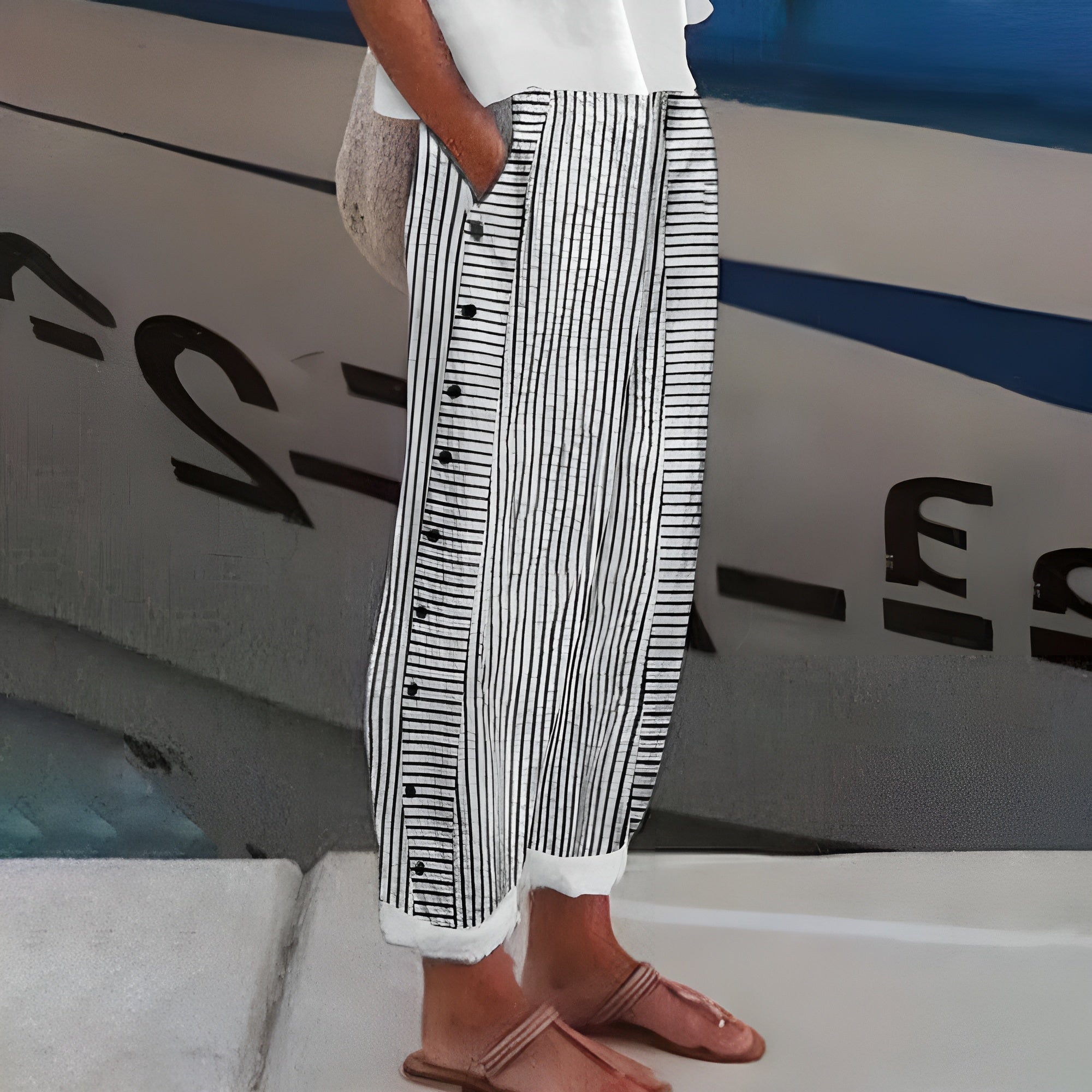 Sandrine™ | Spodnie lniane