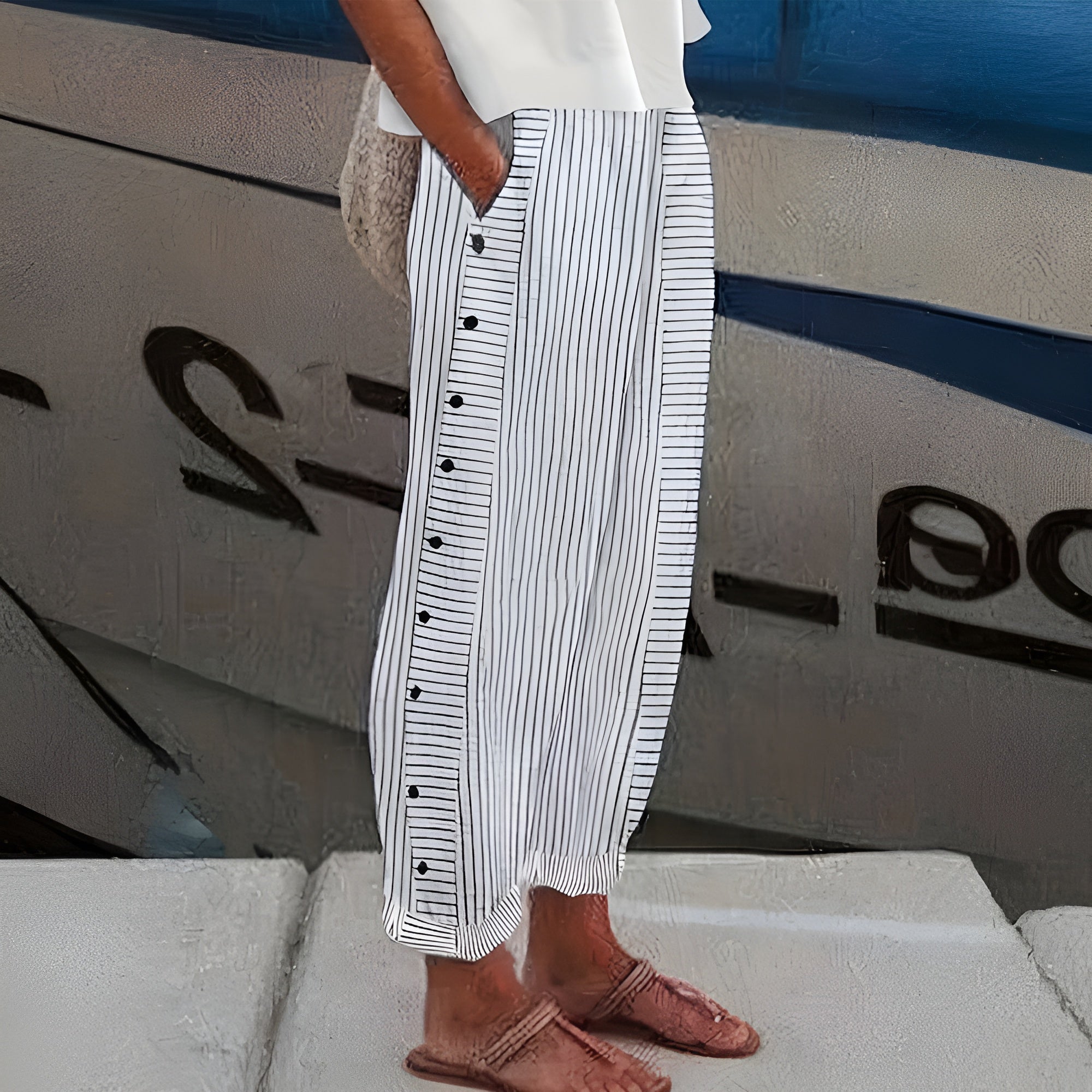 Sandrine™ | Spodnie lniane